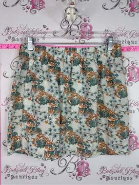 Toad&Co tropical Shorts with Green and Orange Floral Print